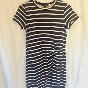 Banana Republic Navy & White Striped Knot-Front Mini Dress | Size XS |